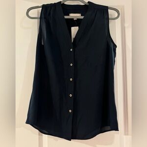Banana Republic Navy Sleeveless Blouse